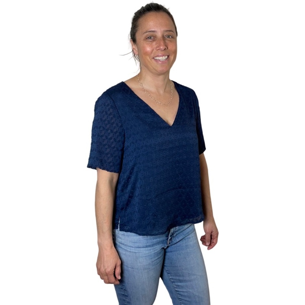Vince Camuto Blue Flowing Blouse
